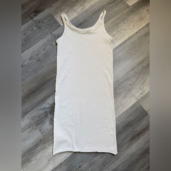 H&M Ribbed Bodycon Dress Medium Minimalist Gray - Picture 8 of 11